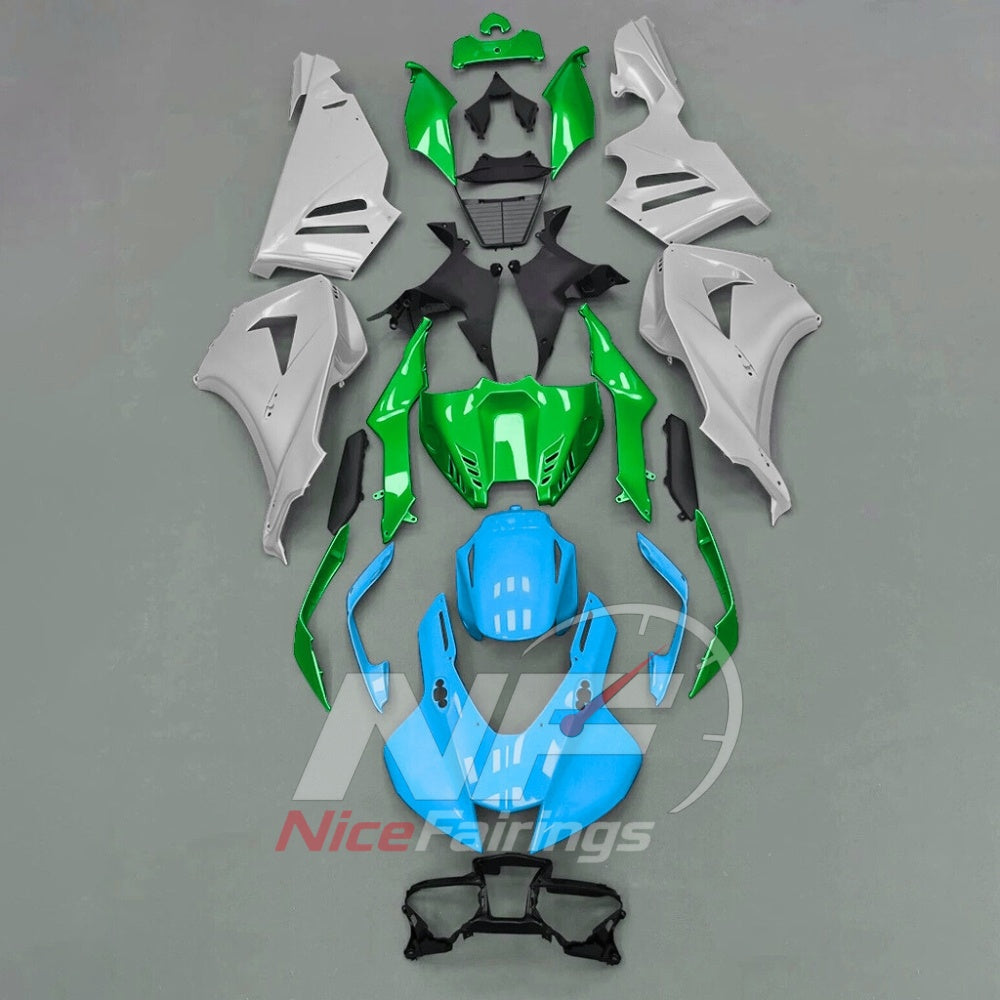 For Honda CBR1000RR-R SP 2024-2026 Green Black Sportbike Fairing Set with Custom Painted Plastics | NiceFairings - paint design NO.4 option image