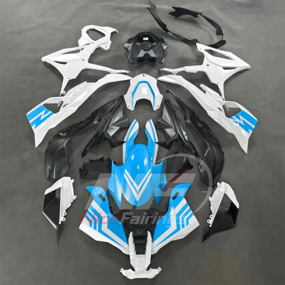 For BMW S1000RR 2025-2026 Blue Black ABS Body Kit with Street and Track Fairing Panels | NiceFairings - paint design NO.7 option image
