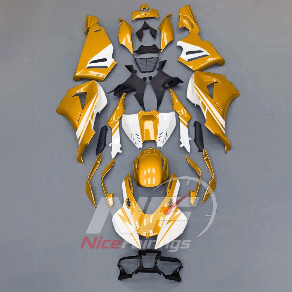 For Honda CBR1000RR-R SP 2024-2026 Yellow Black Sportbike Fairing Set with Custom Painted Plastics | NiceFairings - paint design NO.8 option image
