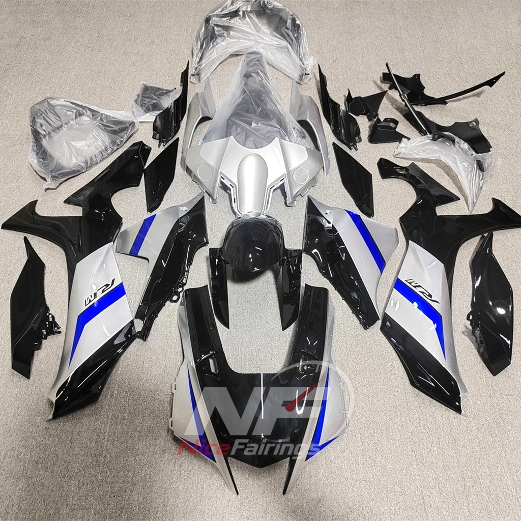 For Yamaha YZFR1 RN65 2020-2025 Yellow Black White Fairings Kit | NiceFairings - paint design NO.8 option image