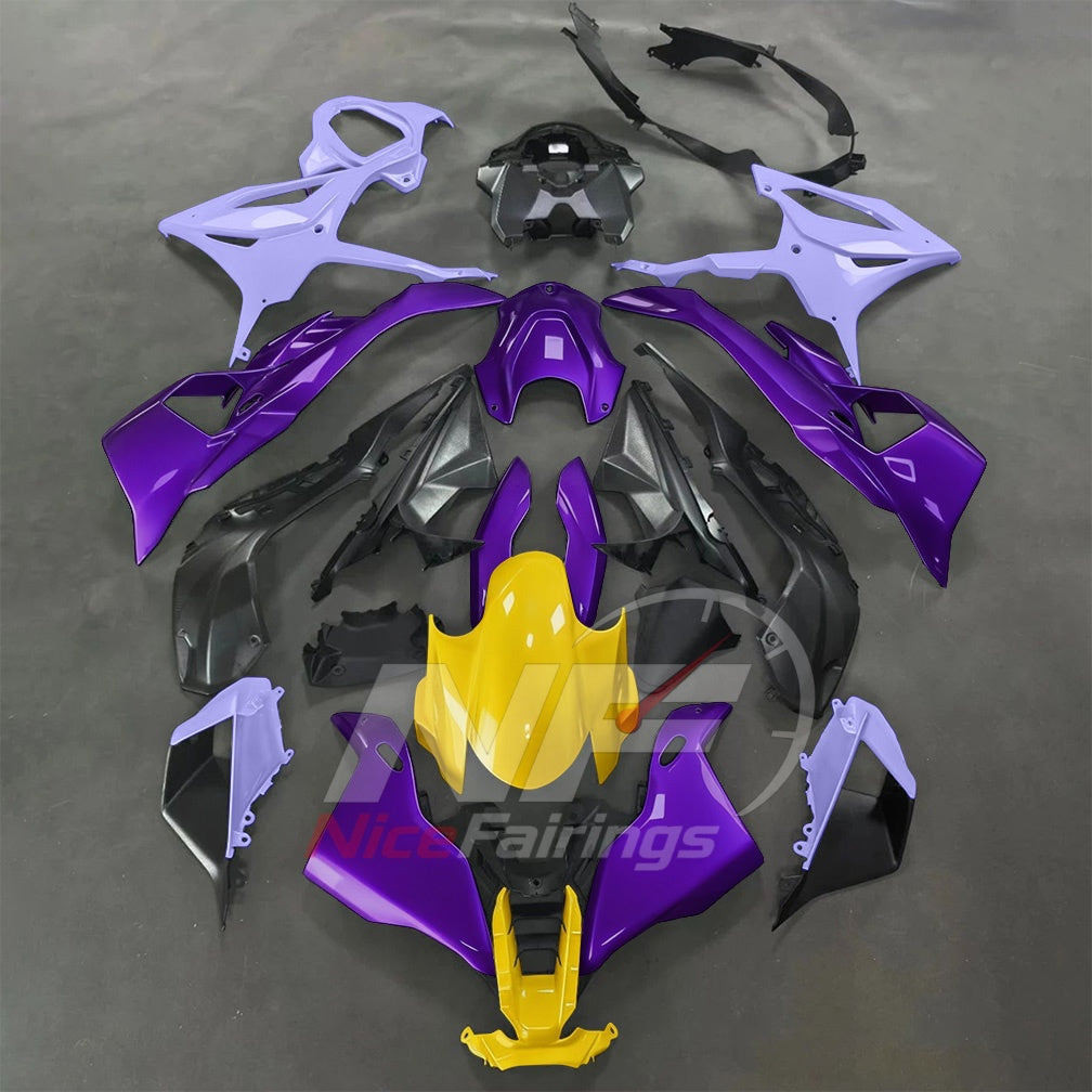 For BMW S1000RR 2025-2026 Blue Black ABS Body Kit with Street and Track Fairing Panels | NiceFairings - paint design NO.5 option image