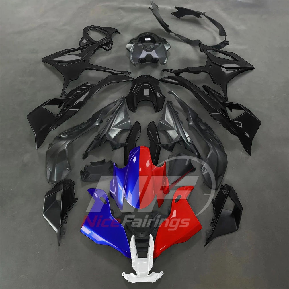 For BMW S1000RR 2025-2026 Green Black Sportbike Fairing Set with Custom Painted Plastics | NiceFairings - paint design NO.2 option image