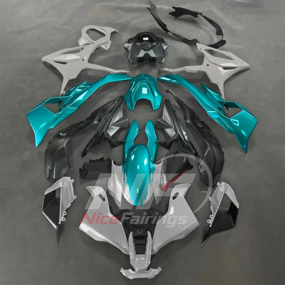 For BMW S1000RR 2025-2026 Green Black Motorcycle Fairing Kit with Aftermarket Body Panels | NiceFairings - paint design NO.5 option image
