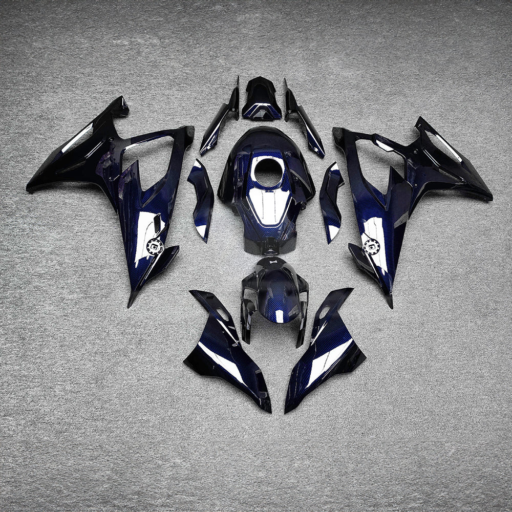 For BMW S1000RR 2019-2022 Blue White Premium Edition Full Fairing Kit, Painted ABS Motorcycle Plastics | NiceFairings - paint design NO.9 option image