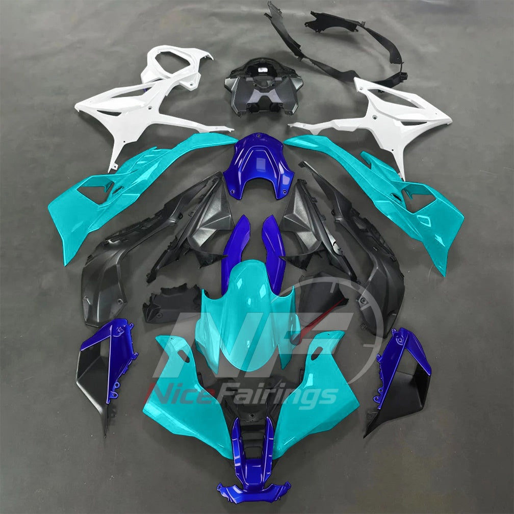 For BMW S1000RR 2025-2026 Green Black Motorcycle Fairing Kit with Aftermarket Body Panels | NiceFairings - paint design NO.8 option image