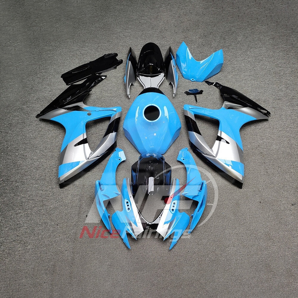 For Suzuki GSXR600 GSXR750 K6 2006-2007 Painted ABS Fairings Green Black Complete Bodywork | NiceFairings - paint design NO.2 option image