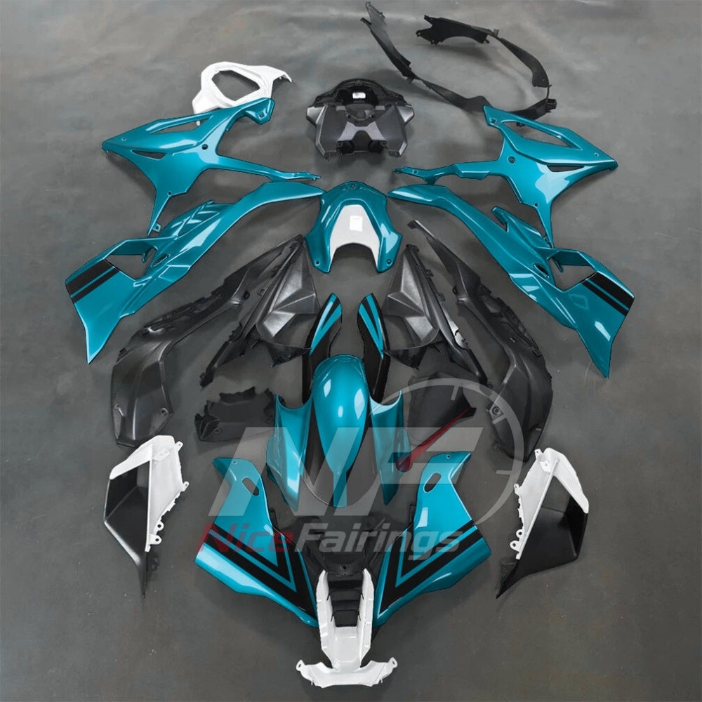 For BMW S1000RR 2025-2026 Blue Black Motorcycle Fairing Kit with Aftermarket Body Panels | NiceFairings - paint design NO.6 option image