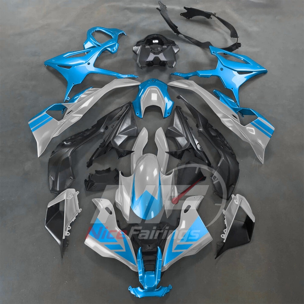 For BMW S1000RR 2025-2026 Yellow Black Sportbike Fairing Set with Custom Painted Plastics | NiceFairings - paint design NO.8 option image