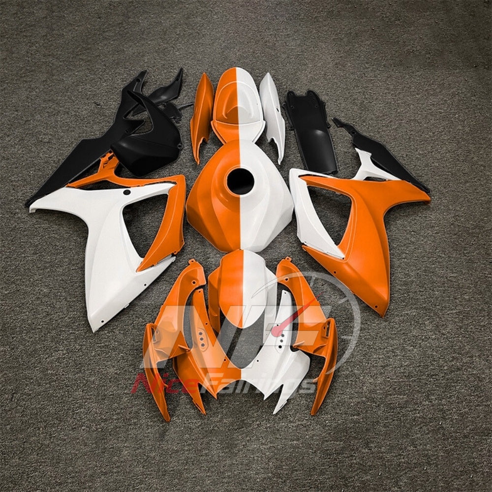 For Suzuki GSX-R600 GSX-R750 K6 2006-2007 Sportbike Fairing Set Green Gray Custom Painted Plastics | NiceFairings - paint design NO.8 option image