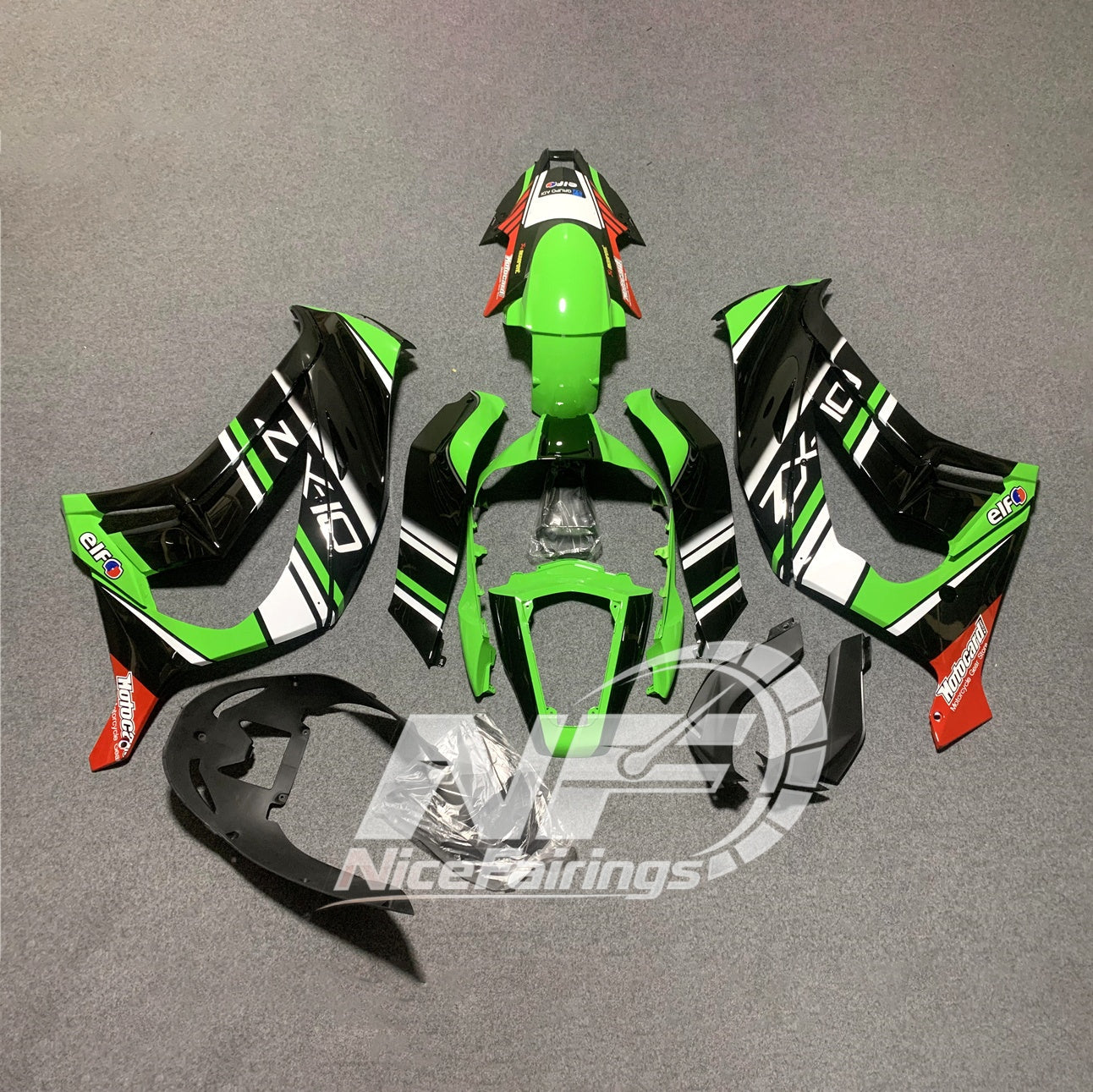 Ninja ZX10R 2011-2015 Custom Painted Replacement Plastics | NiceFairings - paint design NO.8 option image