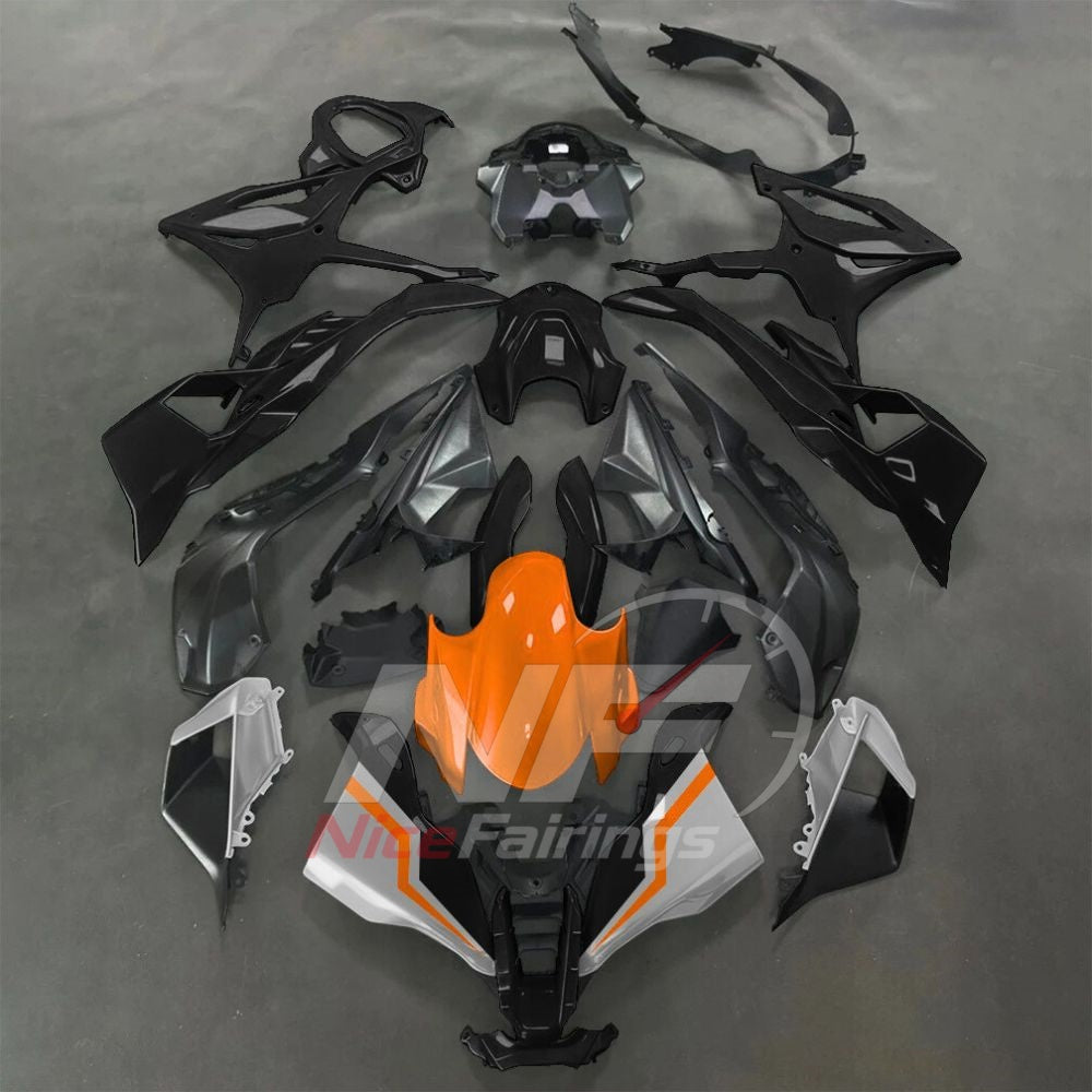 For BMW S1000RR 2025-2026 Yellow Black Sportbike Fairing Set with Custom Painted Plastics | NiceFairings - paint design NO.6 option image