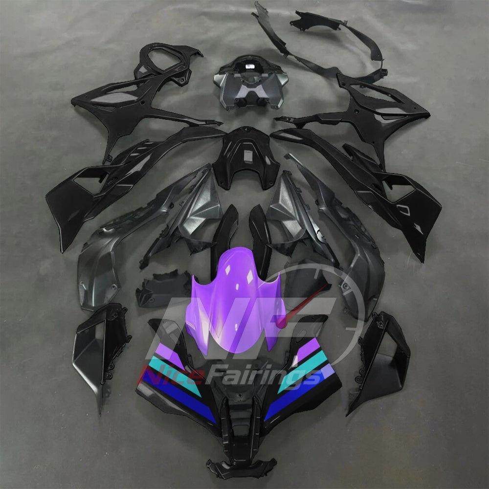 For BMW S1000RR 2025-2026 Yellow Black Sportbike Fairing Set with Custom Painted Plastics | NiceFairings - paint design NO.2 option image
