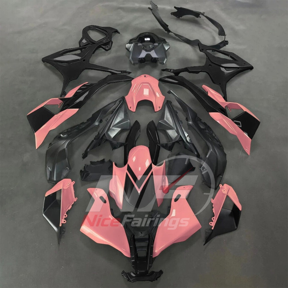 For BMW S1000RR 2025-2026 Yellow Black Sportbike Fairing Set with Custom Painted Plastics | NiceFairings - paint design NO.8 option image