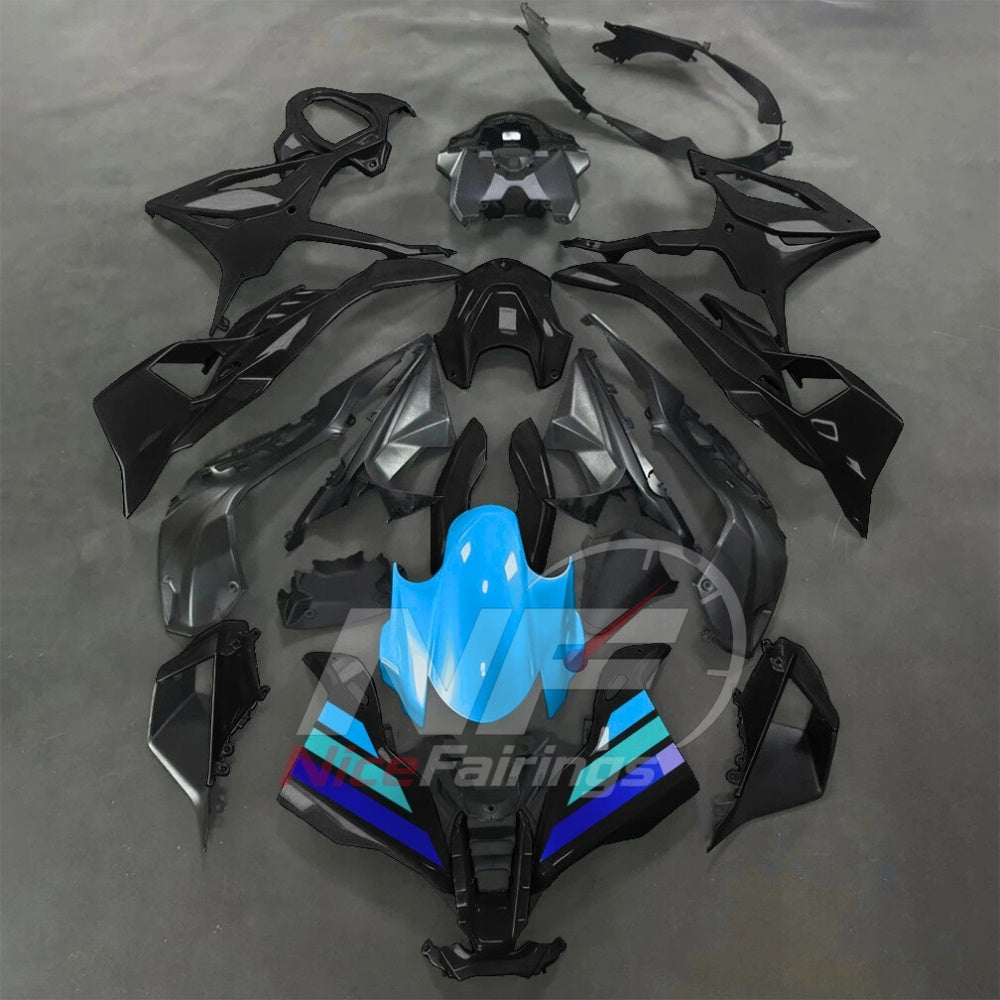 For BMW S1000RR 2025-2026 Orange Black Sportbike Fairing Set with Custom Painted Plastics | NiceFairings - paint design NO.5 option image