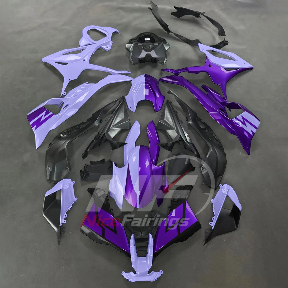 For BMW S1000RR 2025-2026 Blue Black ABS Body Kit with Street and Track Fairing Panels | NiceFairings - paint design NO.2 option image