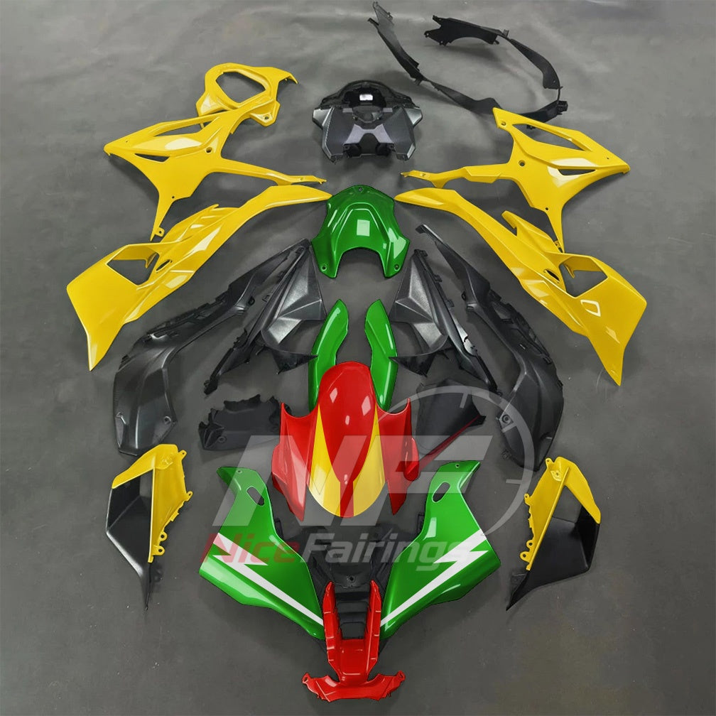 For BMW S1000RR 2025-2026 Red Black ABS Body Kit with Street and Track Fairing Panels | NiceFairings - paint design NO.5 option image