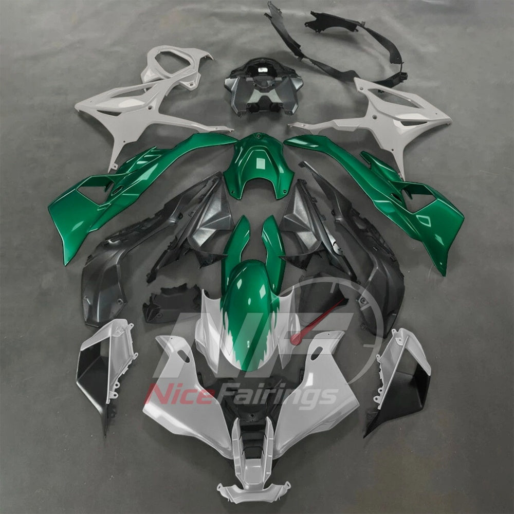 For BMW S1000RR 2025-2026 Green Black Motorcycle Fairing Kit with Aftermarket Body Panels | NiceFairings - paint design NO.8 option image