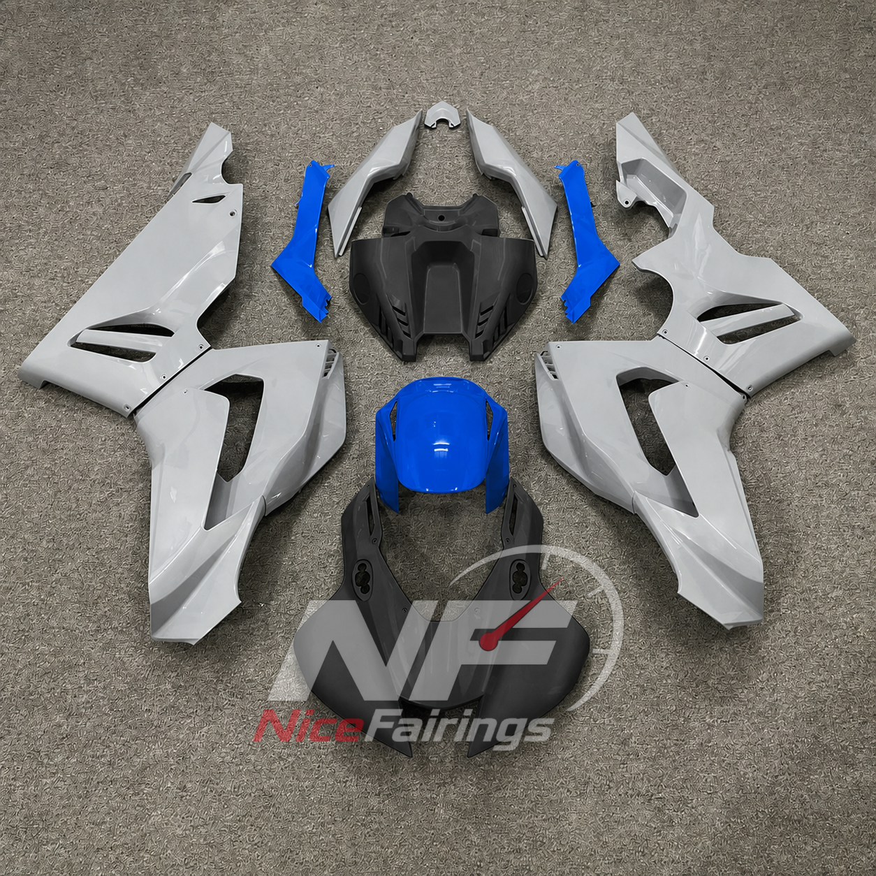Matte Black Silver ABS fairing kit for Honda CBR1000RR-R 2020-2023, design A9R2-P02 - image 6