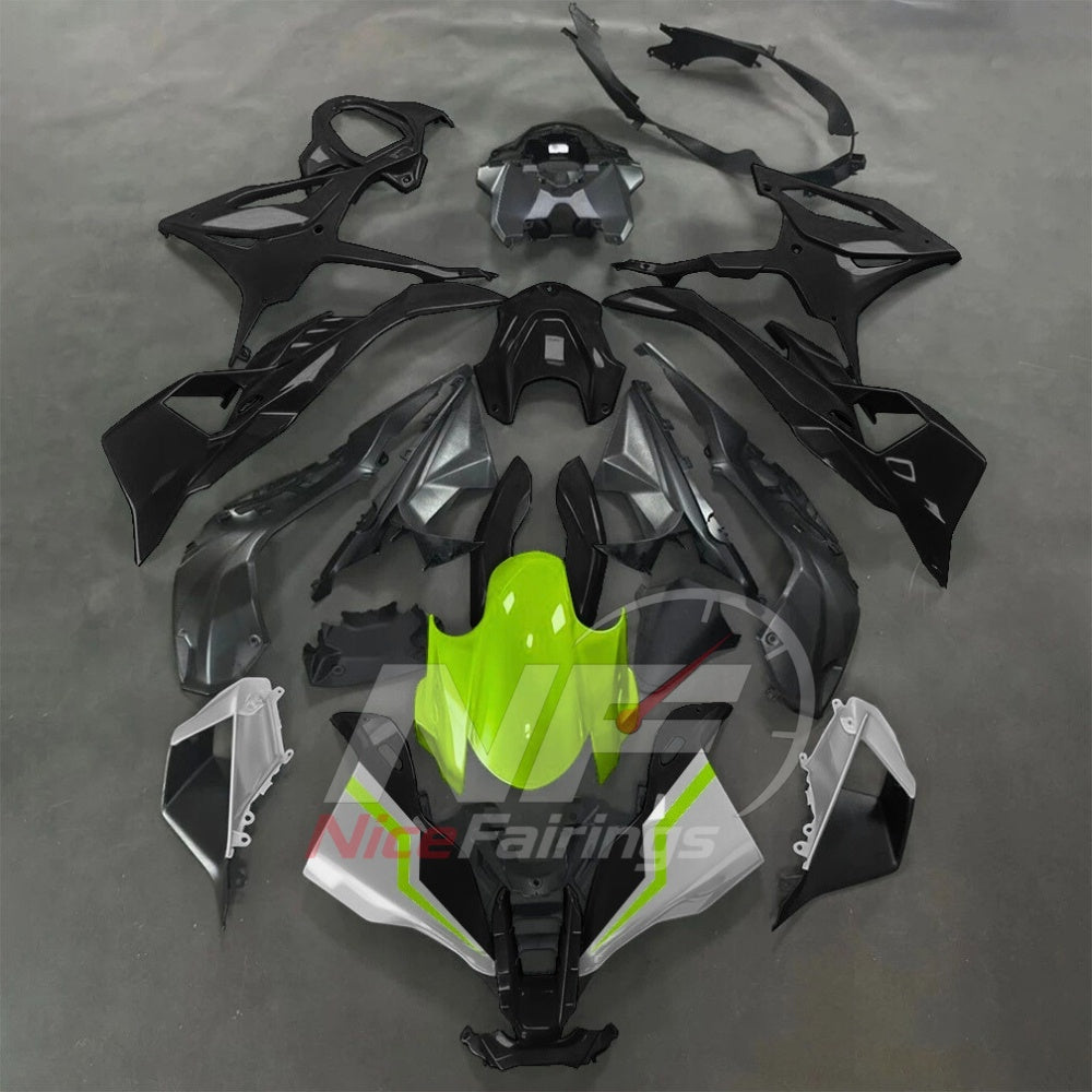 For BMW S1000RR 2025-2026 Green Black Custom Fairings with ABS Sportbike Plastics and Full Body Kit | NiceFairings - paint design NO.7 option image