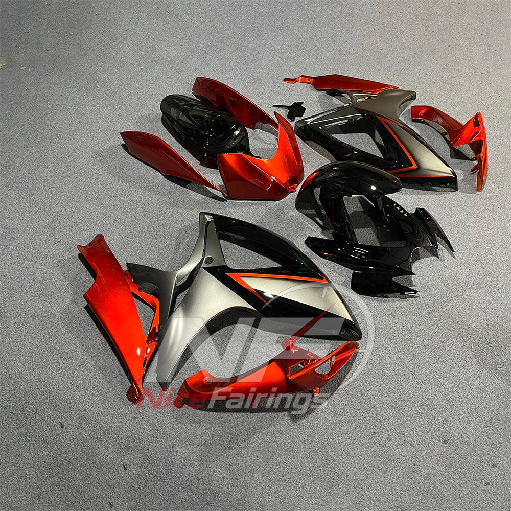 For Suzuki GSXR600 GSXR750 K6 2006-2007 ABS Fairing Kit White Red Painted Bodywork | NiceFairings - paint design NO.8 option image