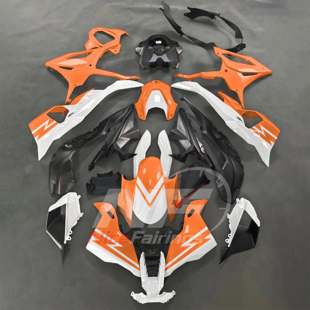 For BMW S1000RR 2025-2026 Orange Black Motorcycle Fairing Kit with Aftermarket Body Panels | NiceFairings - paint design NO.8 option image