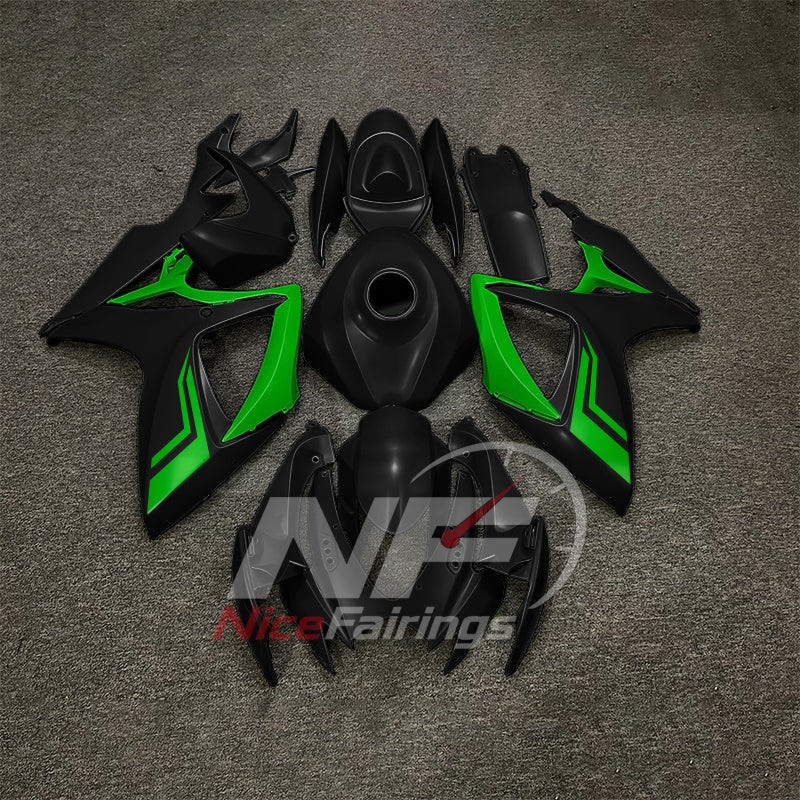 For Suzuki GSX-R600 GSX-R750 K6 2006-2007 Sportbike Fairing Set Black Gray Custom Painted Plastics | NiceFairings - paint design NO.3 option image