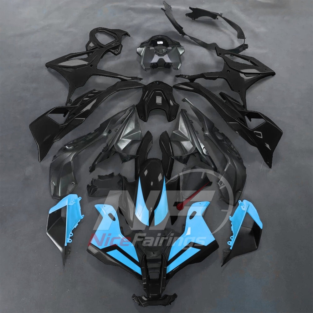 For BMW S1000RR 2025-2026 Blue Black Custom Fairings with ABS Sportbike Plastics and Full Body Kit | NiceFairings - paint design NO.5 option image