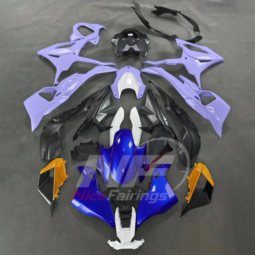 For BMW S1000RR 2025-2026 Yellow Black Motorcycle Fairing Kit with Aftermarket Body Panels | NiceFairings - paint design NO.6 option image