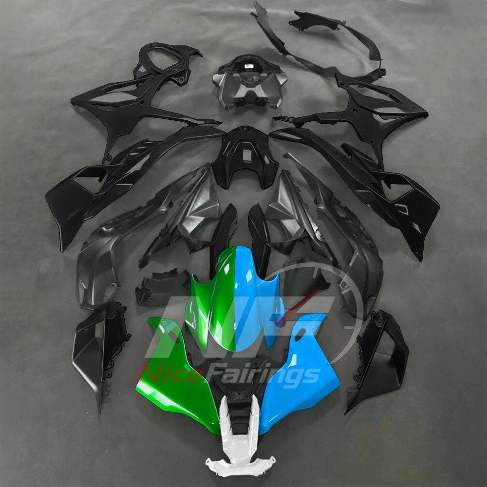 For BMW S1000RR 2025-2026 Blue Black ABS Body Kit with Street and Track Fairing Panels | NiceFairings - paint design NO.5 option image