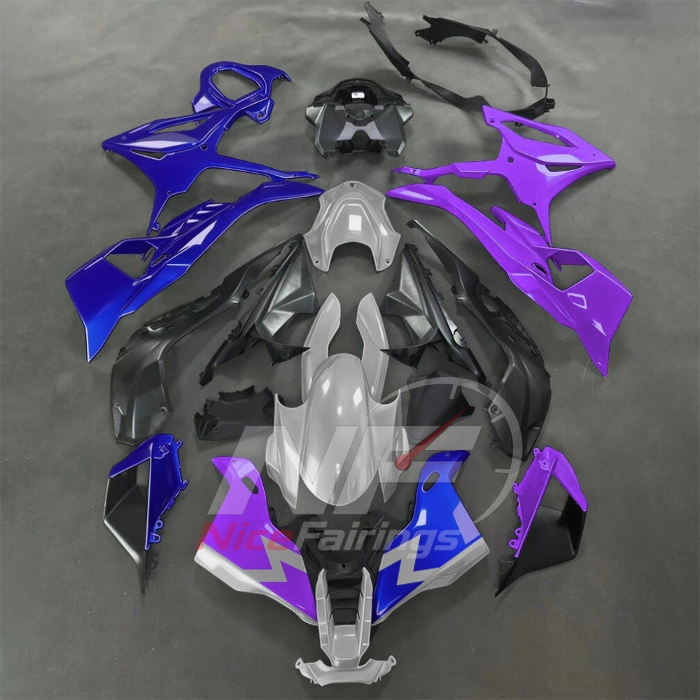 For BMW S1000RR 2025-2026 Blue Black Painted ABS Fairings with Complete Replacement Bodywork | NiceFairings - paint design NO.6 option image