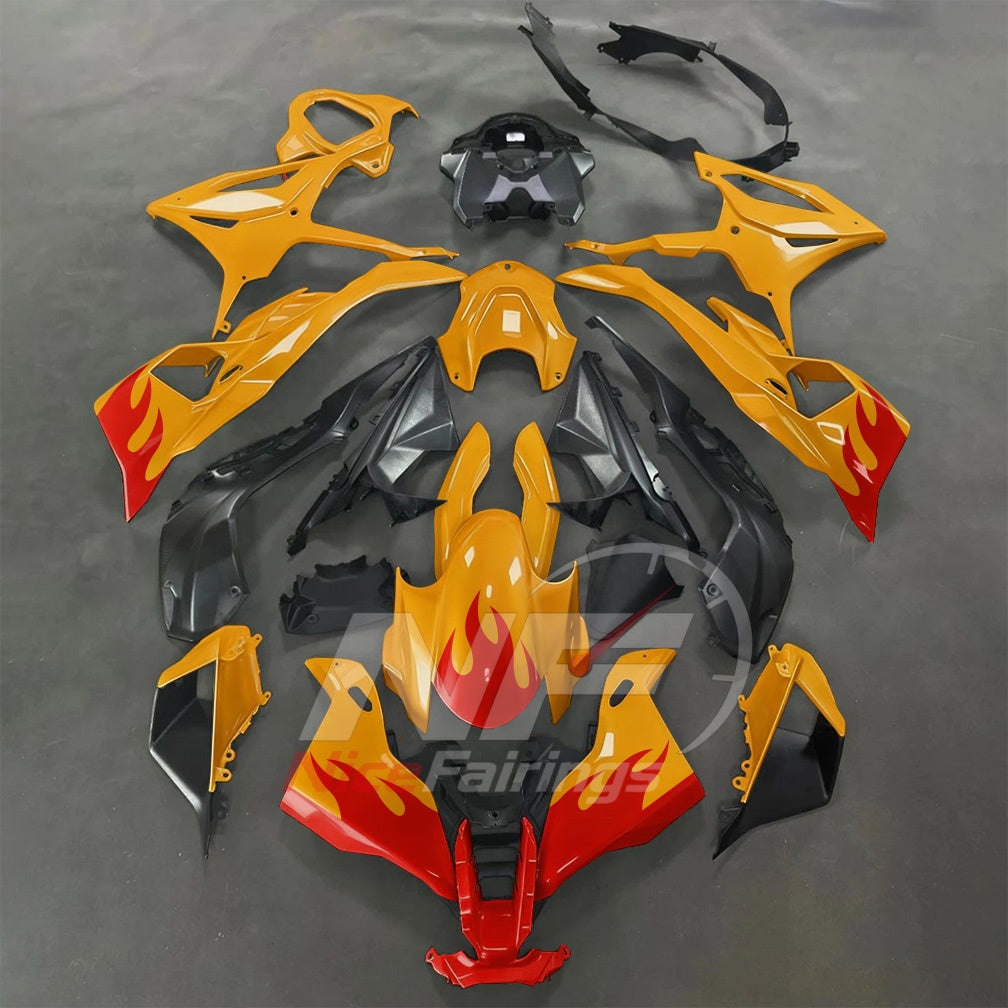 For BMW S1000RR 2025-2026 Green Black Custom Fairings with ABS Sportbike Plastics and Full Body Kit | NiceFairings - paint design NO.8 option image
