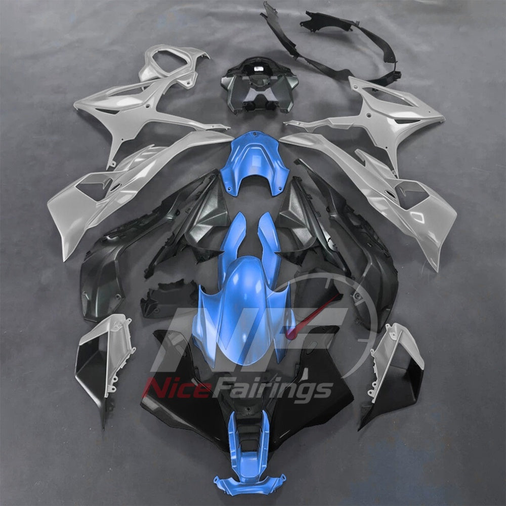 For BMW S1000RR 2025-2026 Blue Black ABS Fairing Kit with Painted Bodywork and Replacement Panels | NiceFairings - paint design NO.6 option image