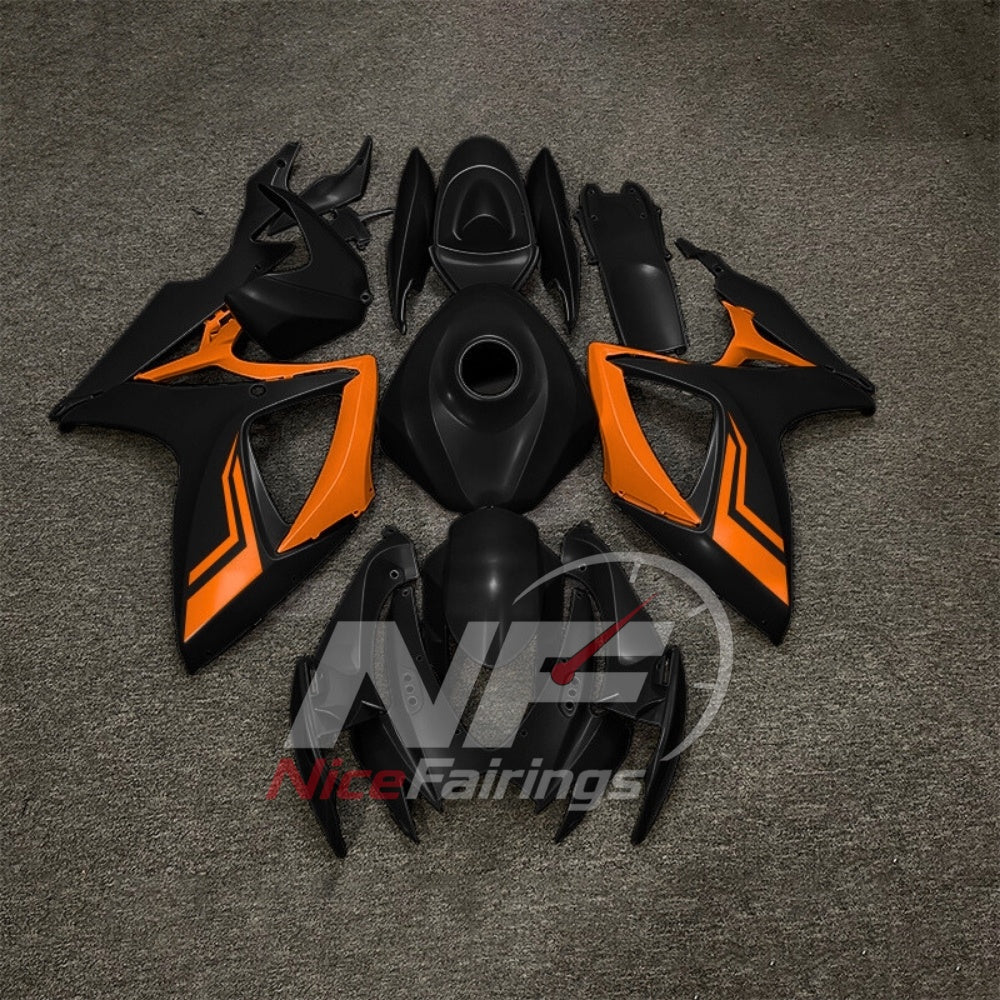 For Suzuki GSX-R600 GSX-R750 K6 2006-2007 Sportbike Fairing Set Black Gray Custom Painted Plastics | NiceFairings - paint design NO.4 option image
