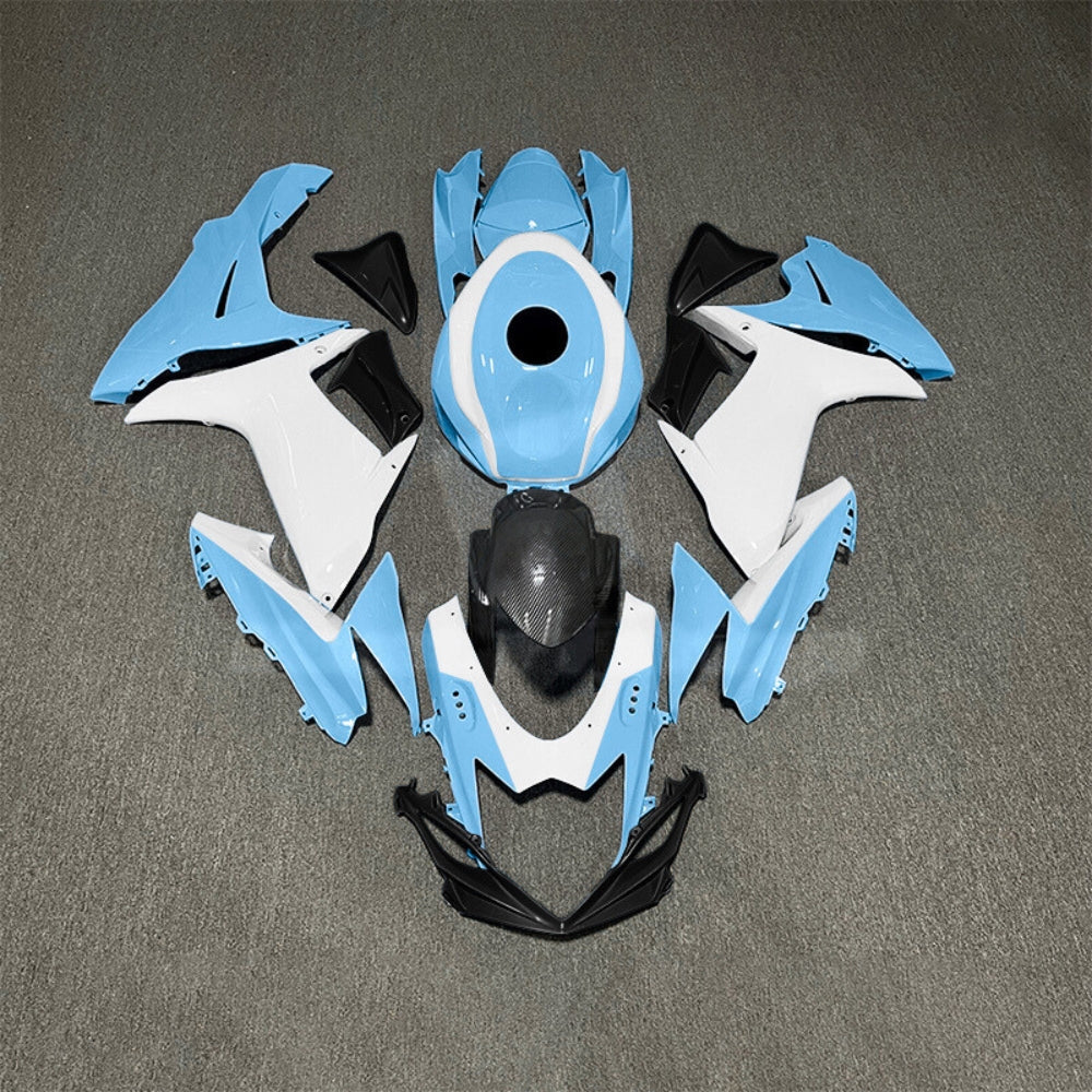 For Suzuki GSX-R600 GSX-R750 K11 2011-2026 Sportbike Fairing Set Green Custom Painted Plastics | NiceFairings - paint design NO.2 option image
