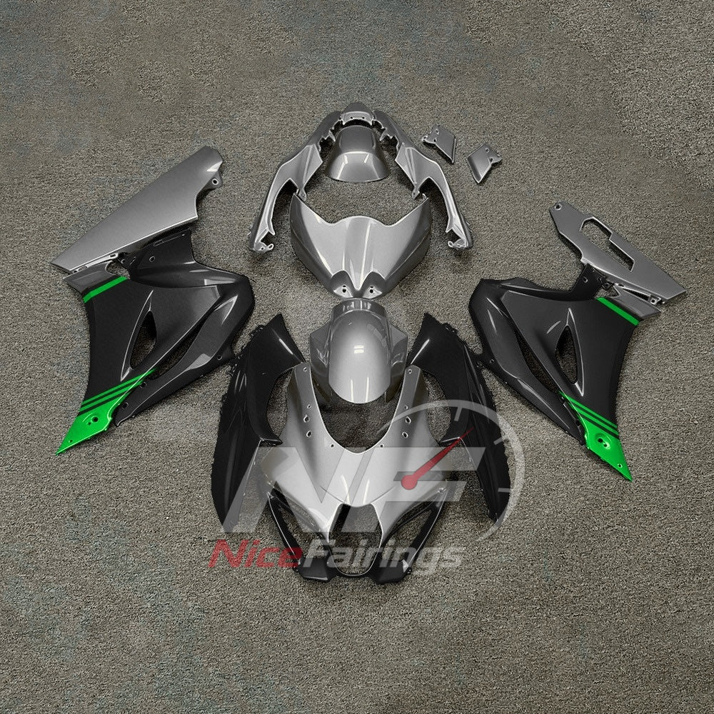 For Suzuki GSXR1000 K17 17-26 ABS Fairing Kit Green Black Painted Bodywork | NiceFairings - paint design NO.5 option image
