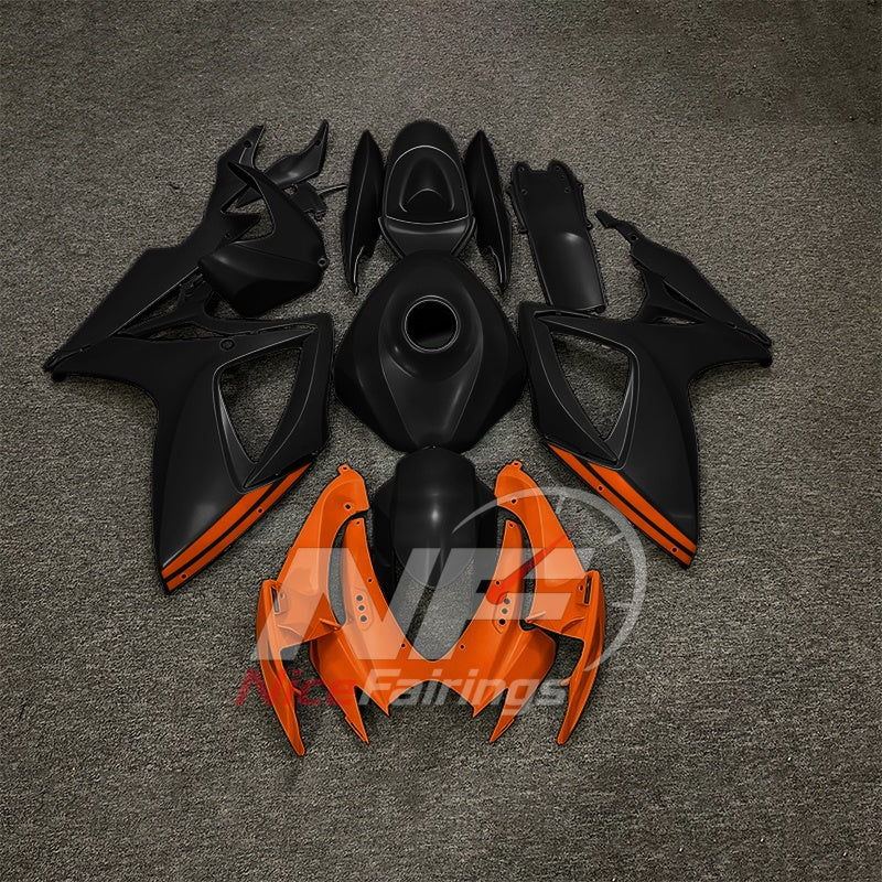 For Suzuki GSXR600 GSXR750 K6 2006-2007 Motorcycle Fairing Kit Black Gray Body Panels | NiceFairings - paint design NO.4 option image