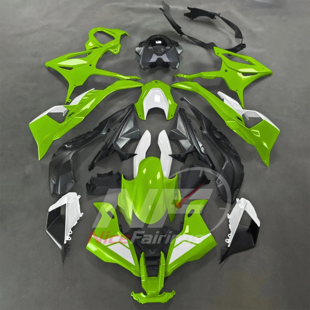 For BMW S1000RR 2025-2026 Green Black ABS Body Kit with Street and Track Fairing Panels | NiceFairings - paint design NO.3 option image