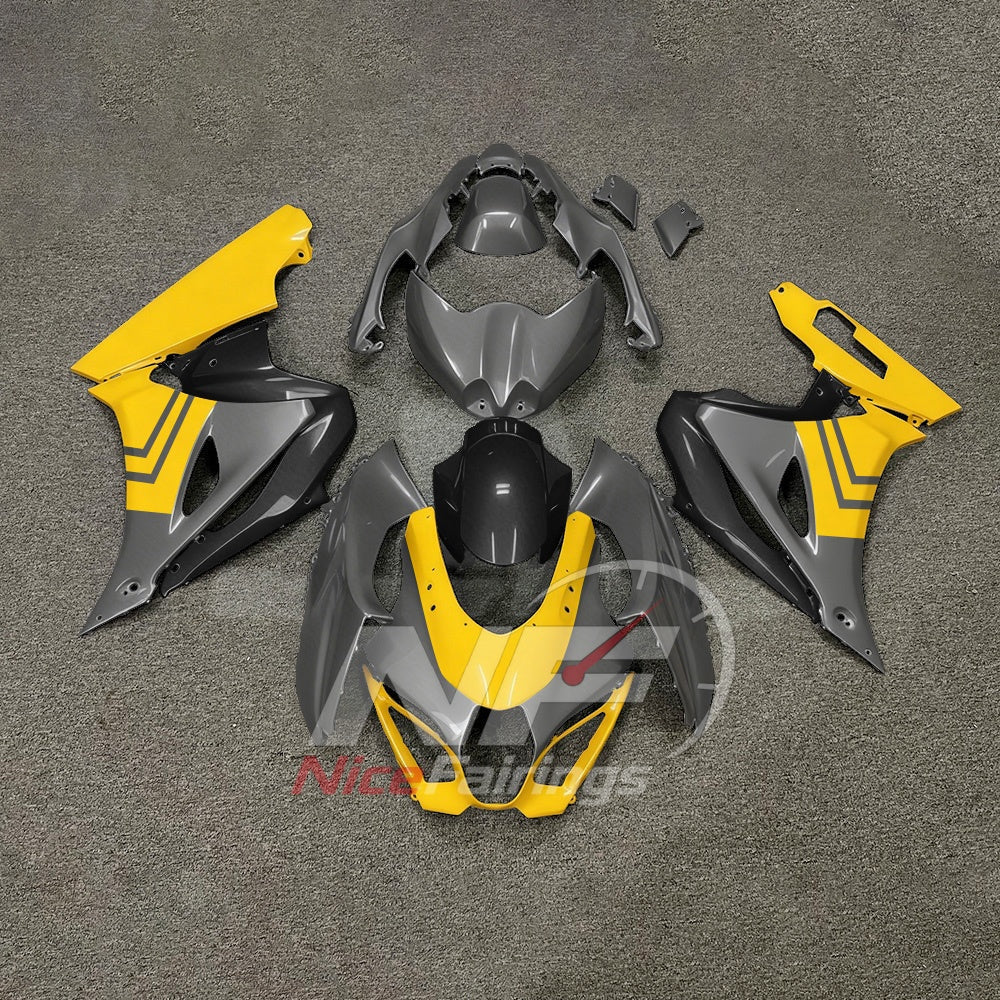 For Suzuki GSXR1000 K17 2017-2026 Motorcycle Fairing Kit Yellow Black Body Panels | NiceFairings - paint design NO.7 option image