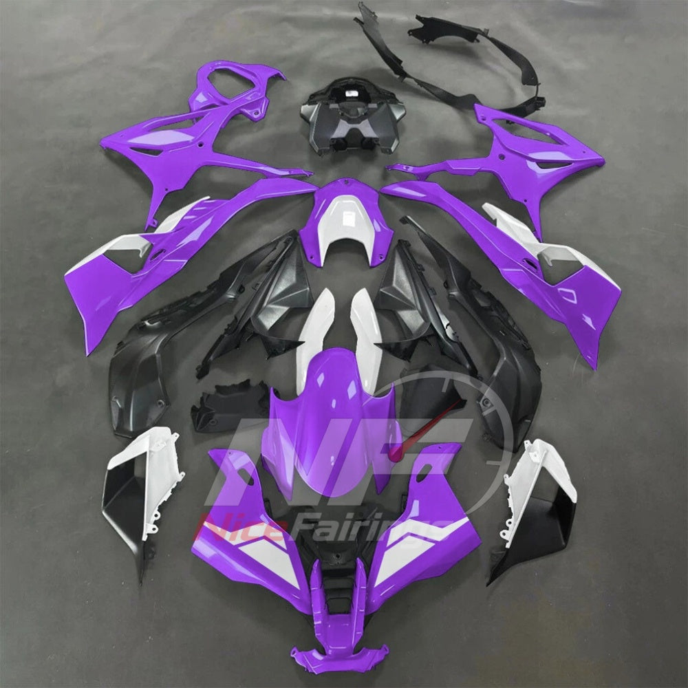 For BMW S1000RR 2025-2026 Green Black ABS Body Kit with Street and Track Fairing Panels | NiceFairings - paint design NO.7 option image