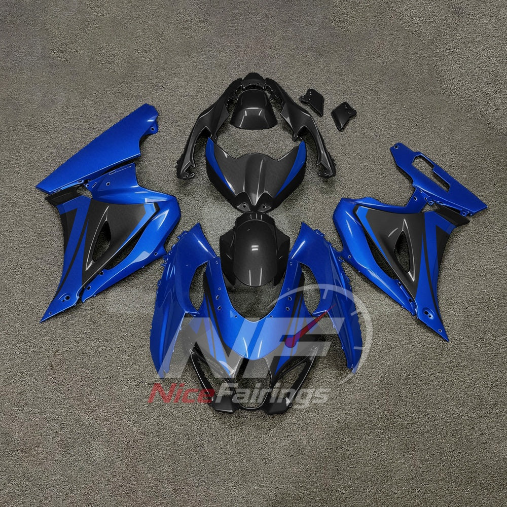 For Suzuki GSX-R1000 K17 2017-2026 Sportbike Fairing Set Orange Black Custom Painted Plastics | NiceFairings - paint design NO.6 option image