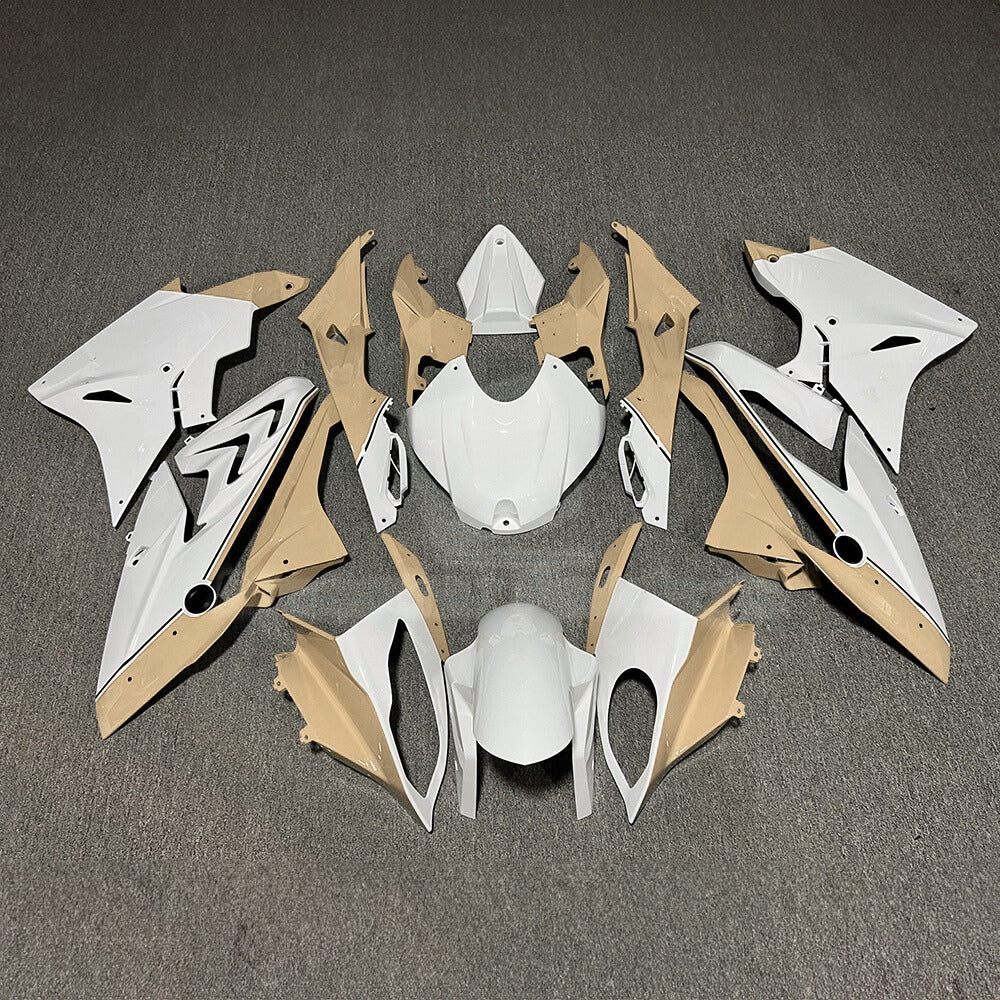 For BMW S1000RR 2017-2018 Blue White Standard No Tank Cover ABS Fairing Kit, Custom Painted Motorcycle Bodywork | NiceFairings - paint design NO.9 option image