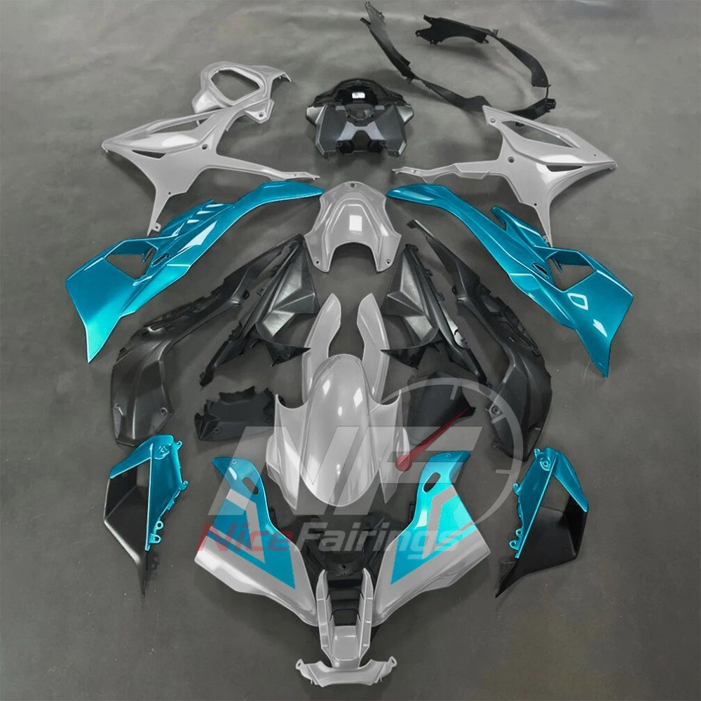 For BMW S1000RR 2025-2026 Green Black ABS Body Kit with Street and Track Fairing Panels | NiceFairings - paint design NO.6 option image