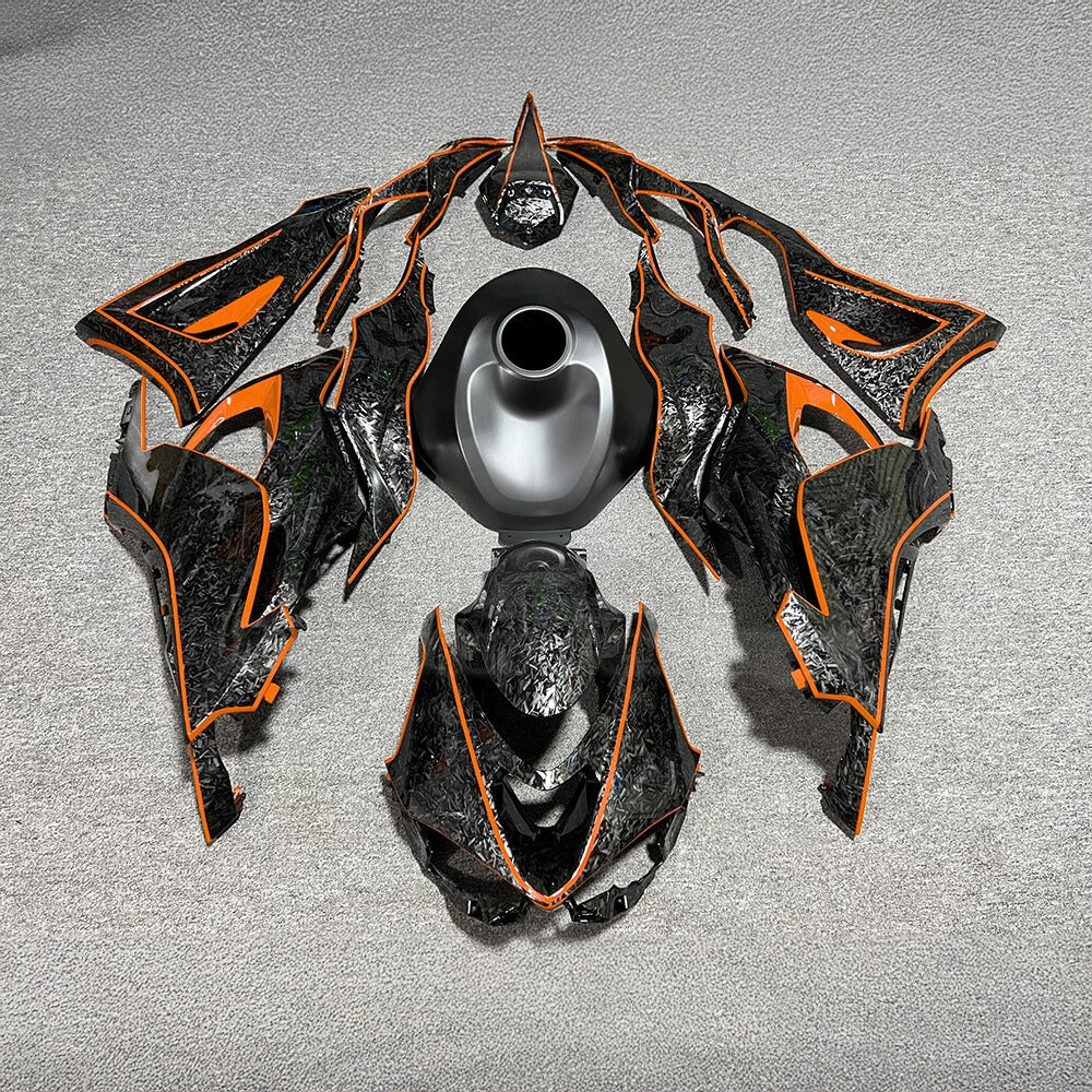 For Kawasaki ZX6R 636 2024-2025 ABS Fairing Kit Green Black Signature Edition | NiceFairings - paint design NO.9 option image