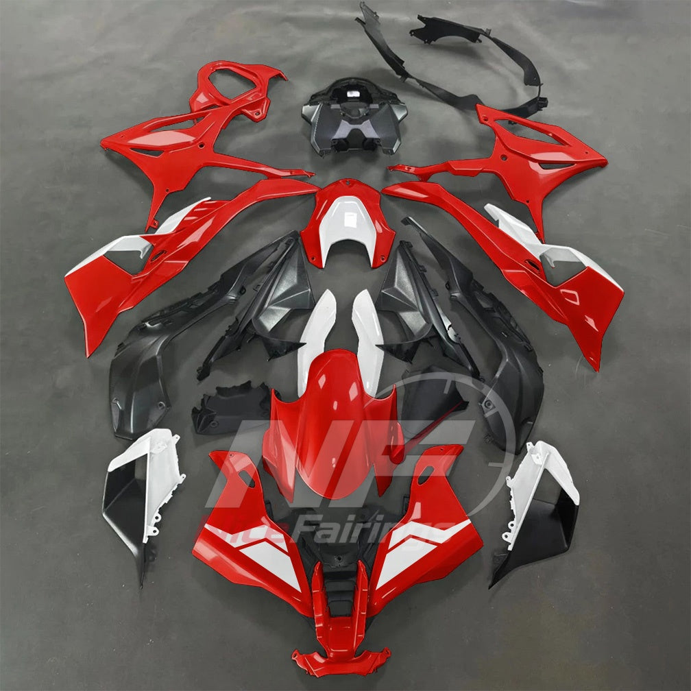 For BMW S1000RR 2025-2026 Red Black Sportbike Fairing Set with Custom Painted Plastics | NiceFairings - paint design NO.4 option image