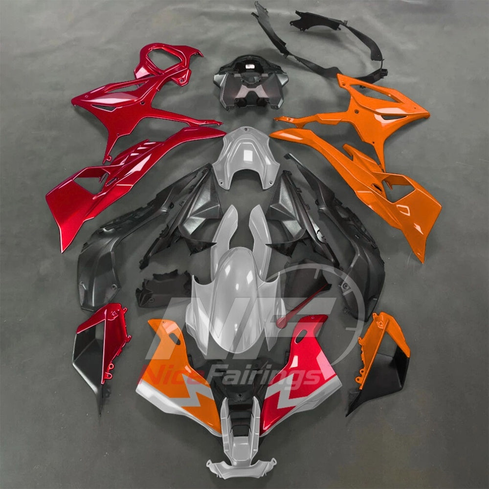 For BMW S1000RR 2025-2026 Green Black ABS Body Kit with Street and Track Fairing Panels | NiceFairings - paint design NO.7 option image