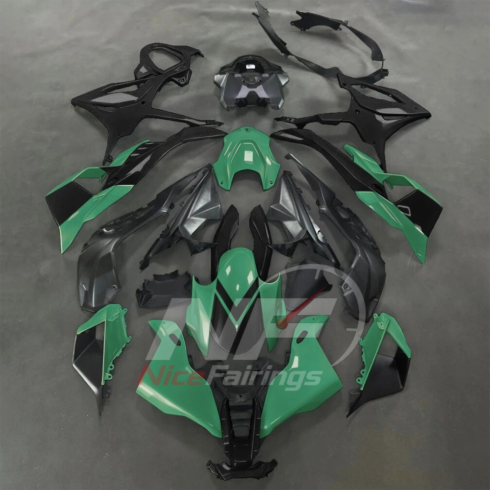 For BMW S1000RR 2025-2026 Yellow Black Sportbike Fairing Set with Custom Painted Plastics | NiceFairings - paint design NO.9 option image