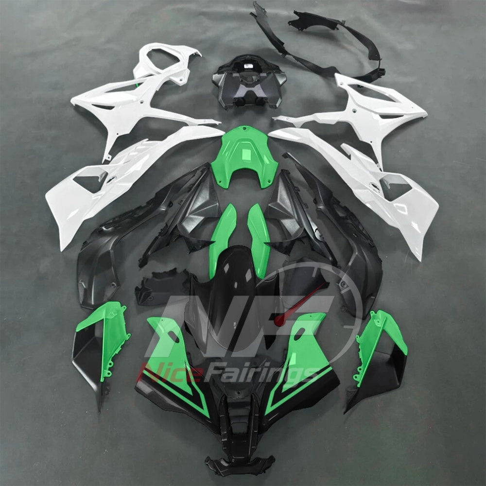 For BMW S1000RR 2025-2026 Green Black Motorcycle Fairing Kit with Aftermarket Body Panels | NiceFairings - paint design NO.6 option image