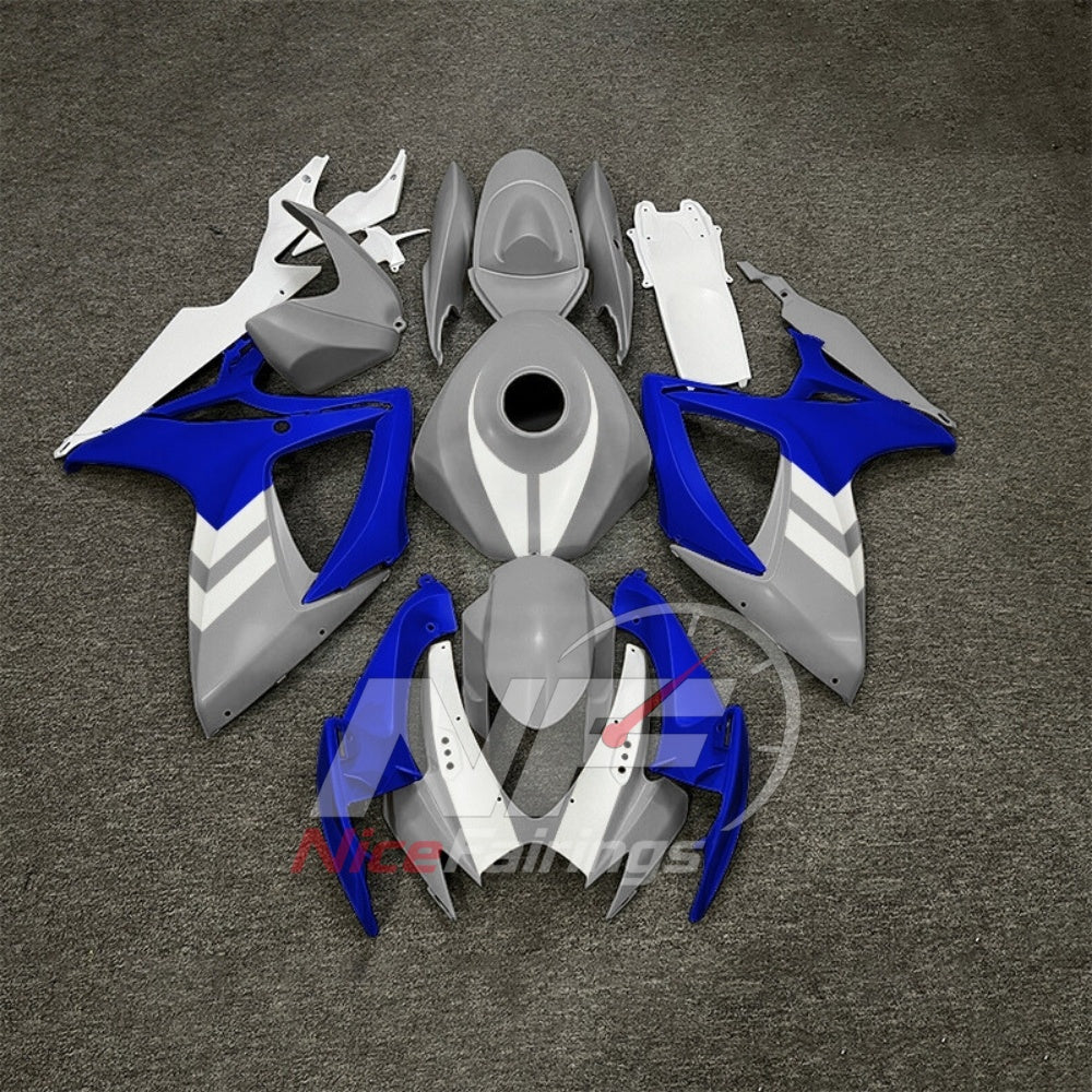 For Suzuki GSX-R600 GSX-R750 K6 2006-2007 Sportbike Fairing Set Black Gray Custom Painted Plastics | NiceFairings - paint design NO.9 option image