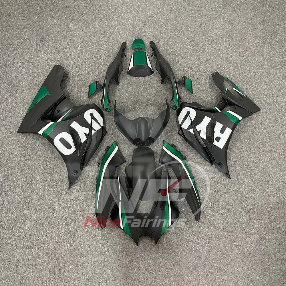 For Suzuki GSXR1000 K17 2017-2026 ABS Fairing Kit Green White Painted Bodywork | NiceFairings - paint design NO.3 option image