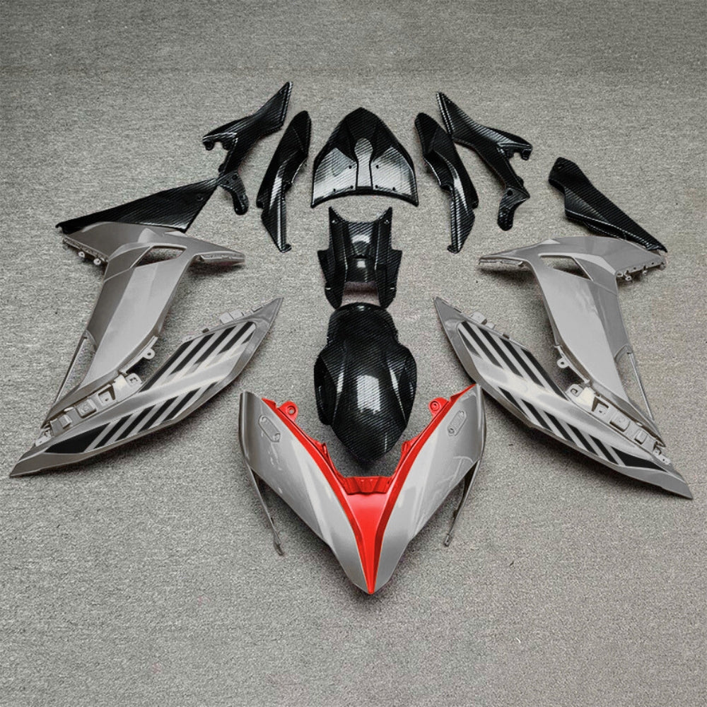 Ninja 650 ER-6F 2017-2019 Replacement Fairing Set graphite grey tank-cover | NiceFairings - paint design NO.9 option image